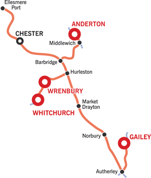 Chester or Ellesmere Port and return Cruising Map