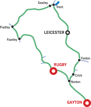 Leicester, East Midlands Cruising Map