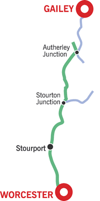 Staffordshire and return cruising map